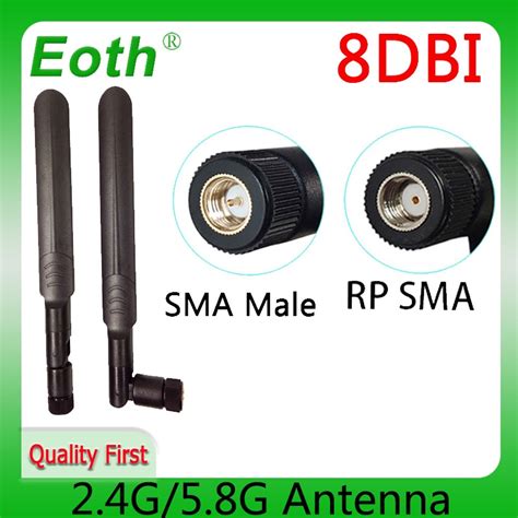 Eoth 2 4g Wifi Antenna Pbx 5 8 Ghz 2 4ghz 8dBi SMA Male Female