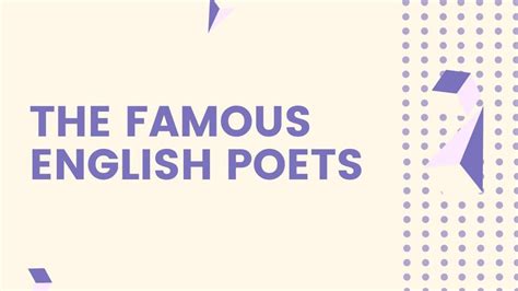 12 Famous English Poets Of All Time