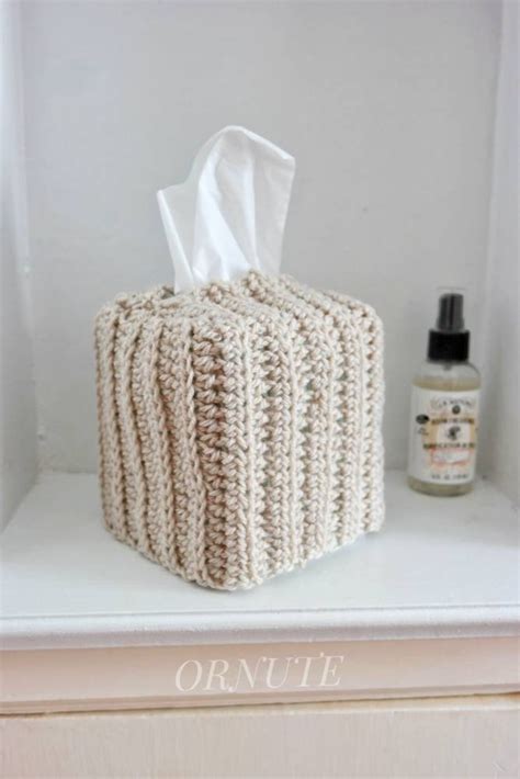 Tissue Box Cover Square Crochet Cozy Etsy