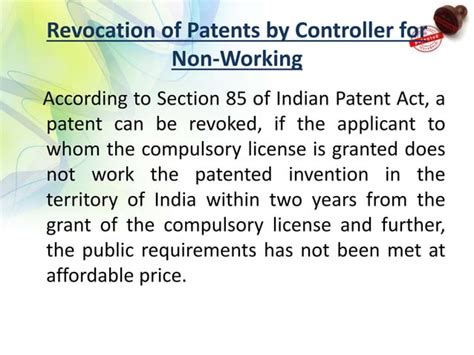 Compulsory Licensing Patents PPT