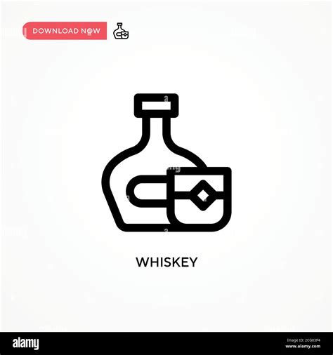 Whiskey Simple Vector Icon Modern Simple Flat Vector Illustration For