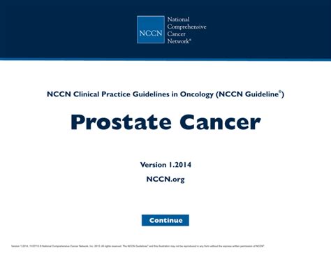 Nccn Guidelines® Prostate Cancer