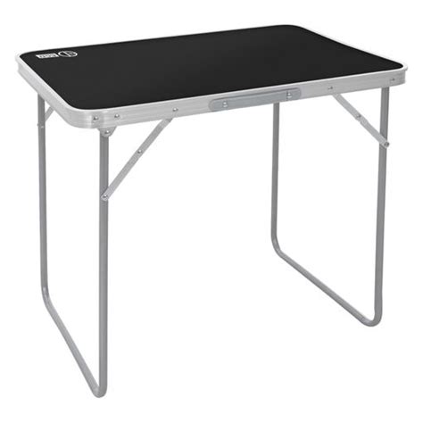 Mesa De Camping Plegable X X Cm Alumino Negro Y Hdpe Ecd Germany