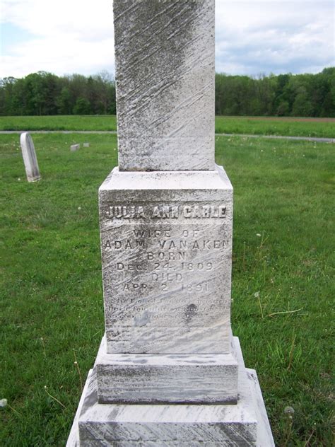 Julia Ann Carle Van Aken 1809 1891 Memorial Find A Grave