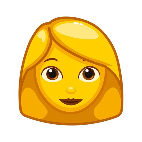 Premium Vector | Adult woman Large size of yellow emoji face