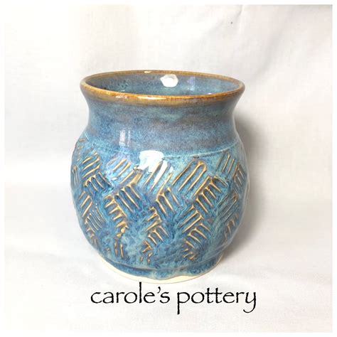 Carole S Pottery Blue Rutile 3x On Bmix 5 ∆6 No Hold Medium Speed Pottery Designs