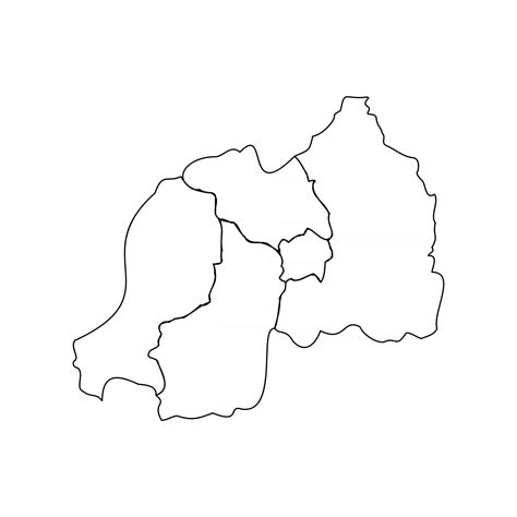 Doodle Map Of Rwanda With States 2550831 Vector Art At Vecteezy