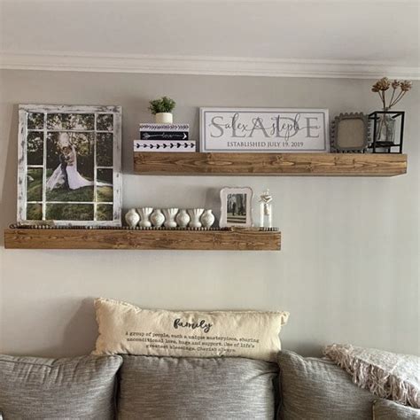 Floating Shelf Farmhouse Decor Rustic Shelf Ledge Shelf Open