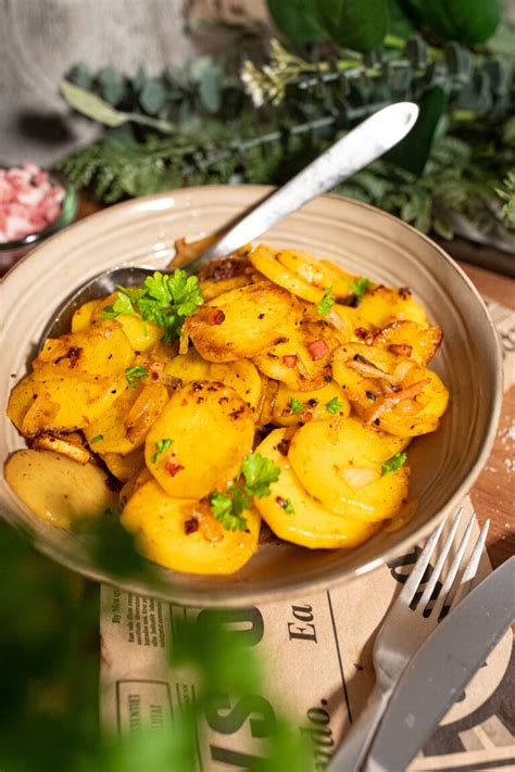 Beste Bratkartoffeln Aus Gekochten Kartoffeln Zimtliebe Schnelle