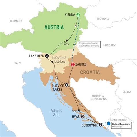 Larger Map Slovenia Trafalgar Tours Croatia