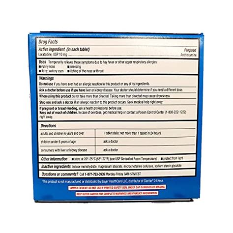 Rite Aid 24 Hour Loratadine 10 Mg Allergy Relief Tablets 10mg 120 Count Non Drowsy Allergy