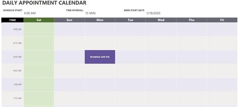 Pick Time Slot In Excel Best Calendar Example