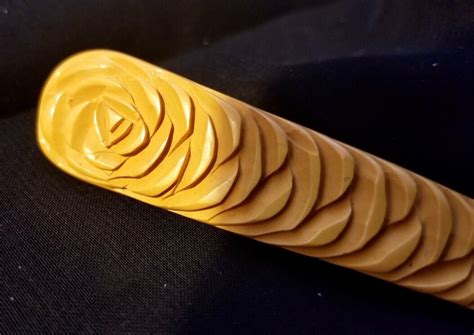 Art Deco Carved Bakelite Rose Organic Boho Flower Bro Gem