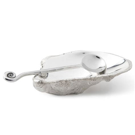 Oyster Shell Serving Dish With Spoon By Whisk Hampers