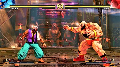 Rashid Vs Zangief Hardest AI STREET FIGHTER V Hardest Battle Match