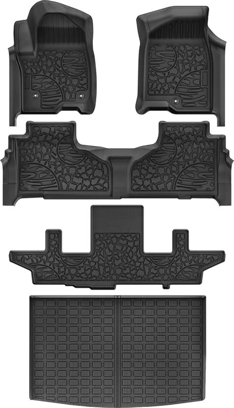 Autosaver88 Floor Mats For 2021 2024 Chevrolet Suburbangmc Yukon Xl 7 Seats With