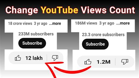 How To Change Youtube Views From Lakhs To Millions Lakh To Million