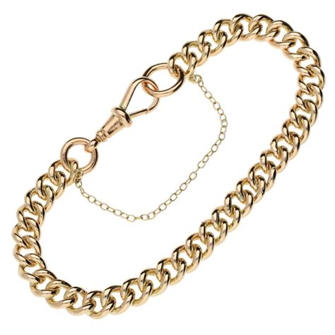 Ladies 9ct Rose Gold Albert Bracelet Miltons Diamonds