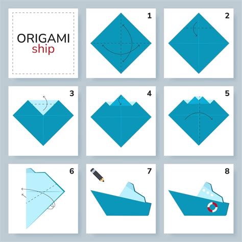 Tutoriel De Sch Ma D Origami De Bateau Mod Le Mobile Origami Pour Les