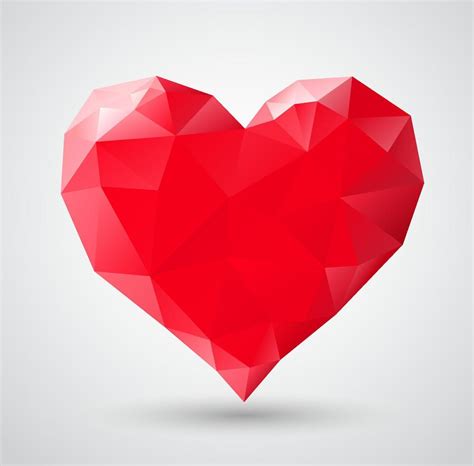 Shiny Heart Gem Symbol For Valentines Day 15866649 Vector Art At Vecteezy