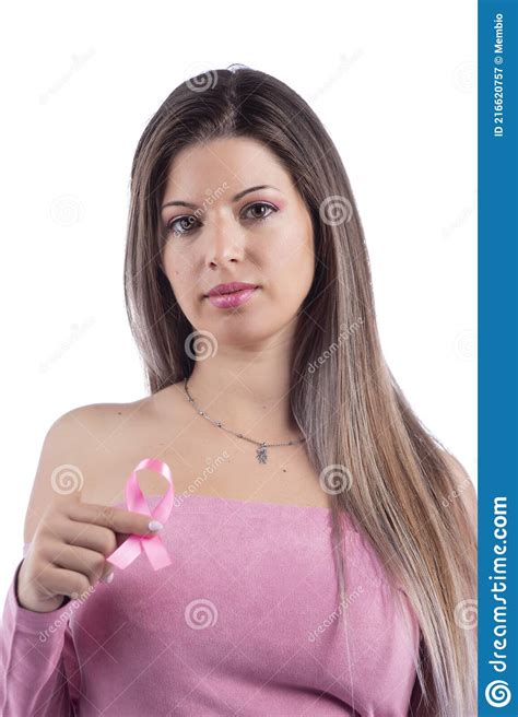 Beautiful Woman With Pink Dress Stock Image Image Of Oncology