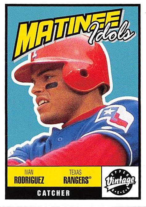 Ivan Rodriguez Baseball Card Texas Rangers Hall Of Famer Pudge 2000