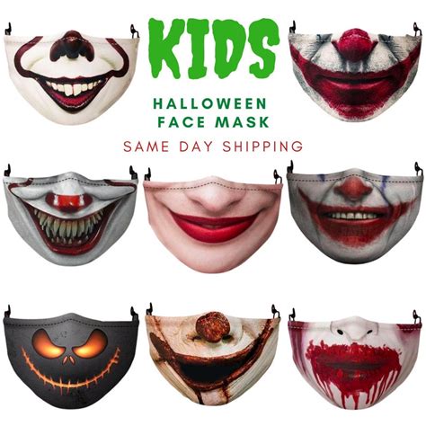 Kids Scary Face Mask UK Children's Scary Face Covering - Etsy