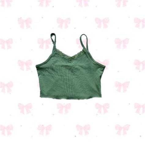 ⭐️green Lace Cami ⭐️accurate Color On Second Depop