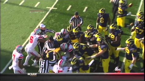 Ohio State Vs Michigan Fight 2013 With Slomo Replay Youtube