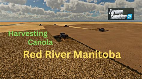 Fs Red River Manitoba Harvesting Acres Of Canola Using Courseplay