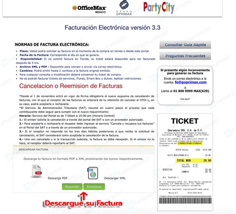 Factura Office Max Facturar Ticket