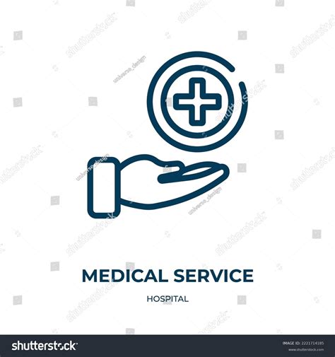 Medical Service Icon Linear Vector Illustration Stock Vector (Royalty ...