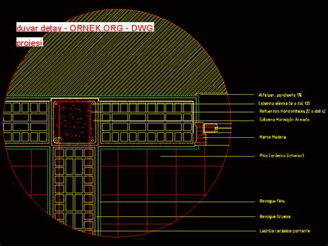 Duvar Detay Dwg Projesi Autocad Projeler