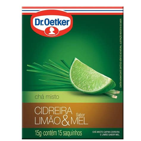 Chá Misto de Cidreira Limão e Mel Dr OETKER 15g 15 Saquinhos