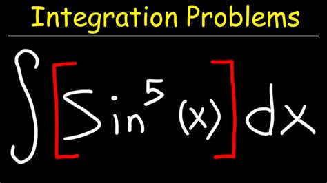 Integral Of Sin 5 X Youtube