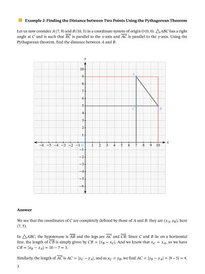 Lesson Distance On The Coordinate Plane Horizontal And Vertical Nagwa