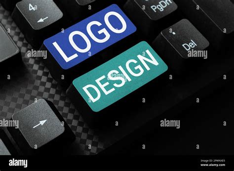 Schild mit Logo-Design, Business zeigt eine grafische Darstellung oder ...
