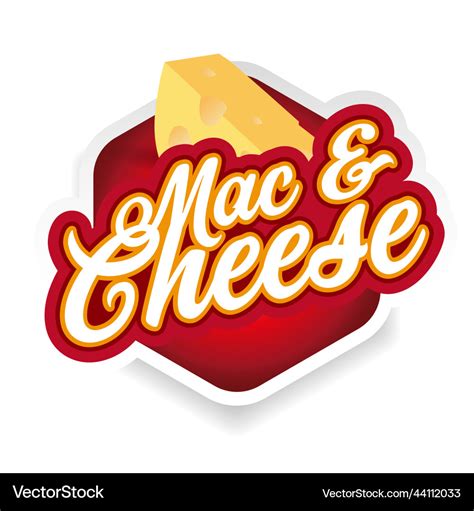 Macaroni and cheese sign vintage Royalty Free Vector Image