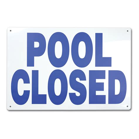 Pool Closed Sign Printable