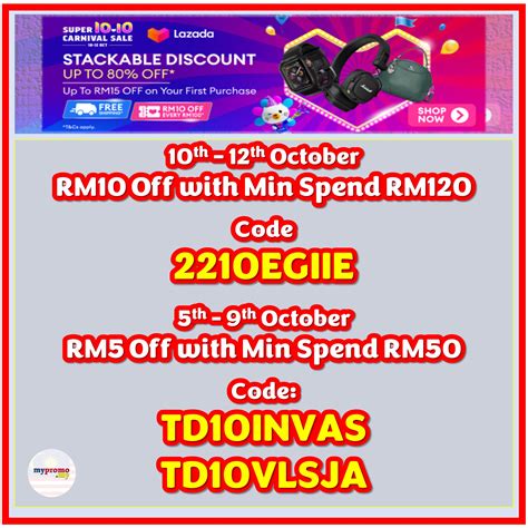 Lazada 10 10 Sale Special Vouchers Mypromo My