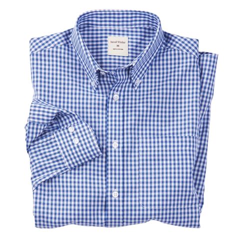 Long Sleeve Gingham Shirt Blue Telegraph Shop