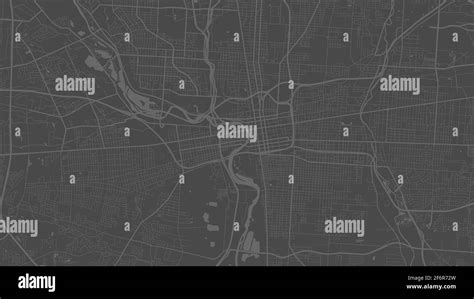 Mapa De Fondo De Vector Gris Oscuro Calles Del Rea De La Ciudad De