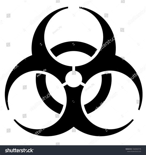 3dillustration Warning Sign Danger Biological Waste Stock Illustration ...