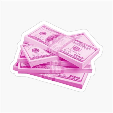 Pink Money Stack Sticker For Sale By Tanjaadali Money Stickers