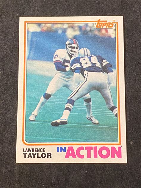 Lot 1982 Topps In Action Lawrence Taylor Rookie