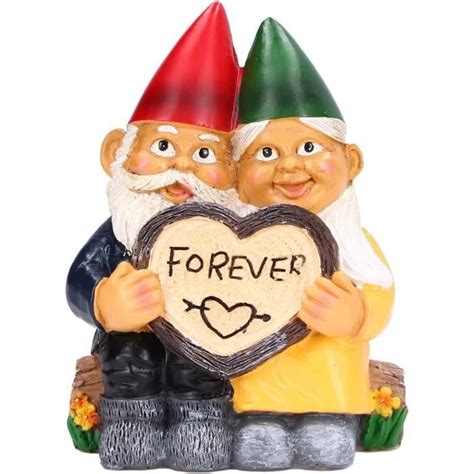 Statue De Couple De Nain De Jardin Figurine Gnome Forever Sculpture