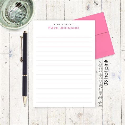 Personalized Notepad Letter Writing Paper Masculine Notepad Ruled Paper