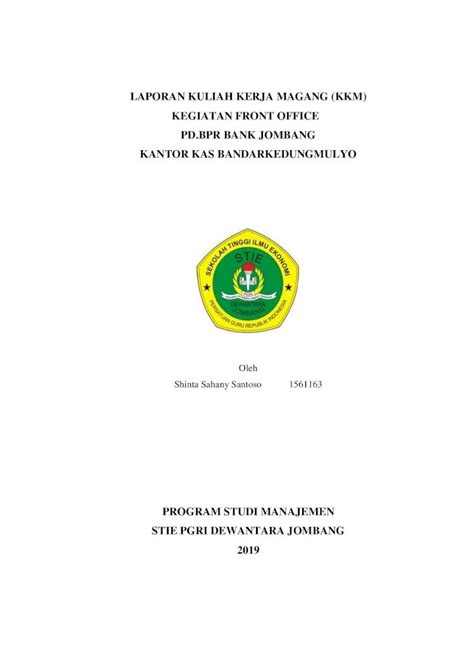 PDF LAPORAN KULIAH KERJA MAGANG KKM KEGIATAN FRONT Repository