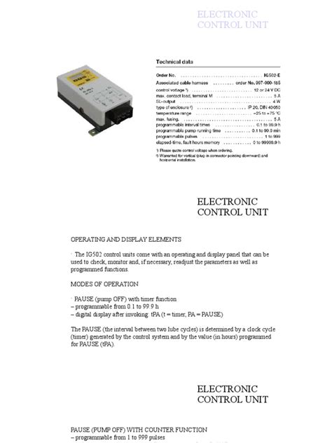 Electronic Control Unit | PDF