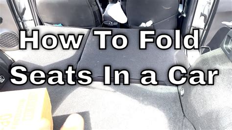 How To Lay Down Rear Seats In A Car Youtube